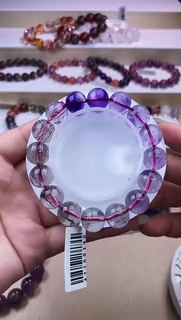 水晶手链未镶嵌渐变彩超七12m+