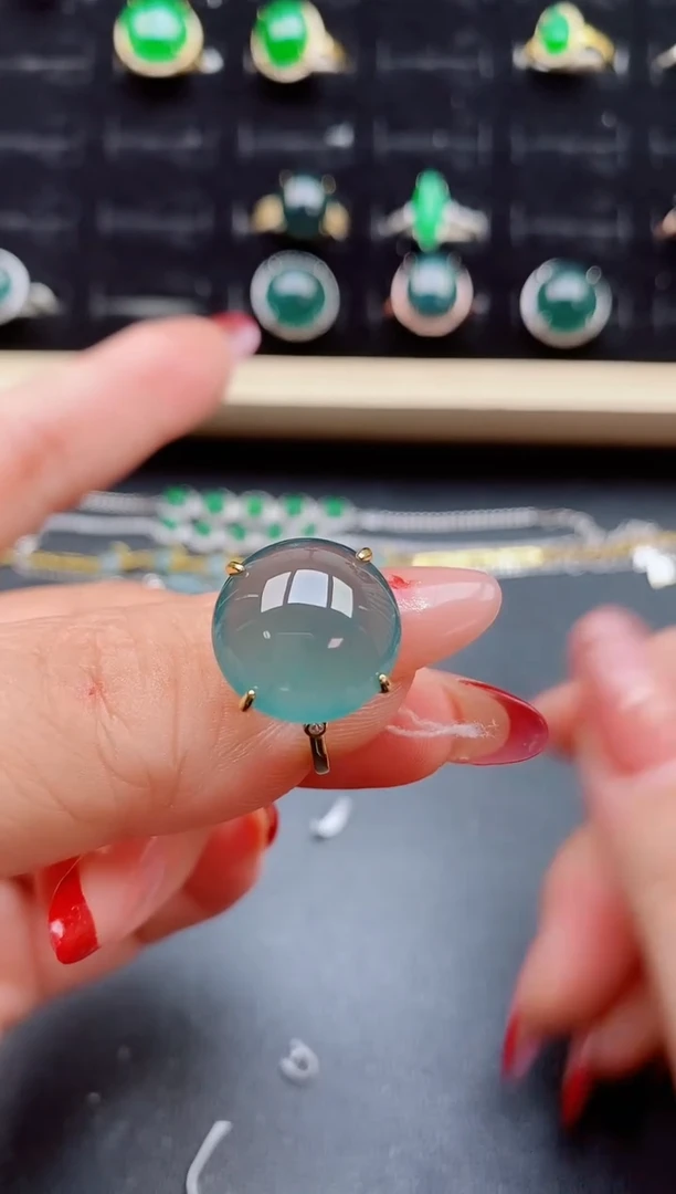 【闪购商品】翡翠戒指银S925镶嵌21321231