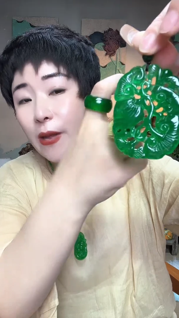 吊坠(赠链)合金翡翠739