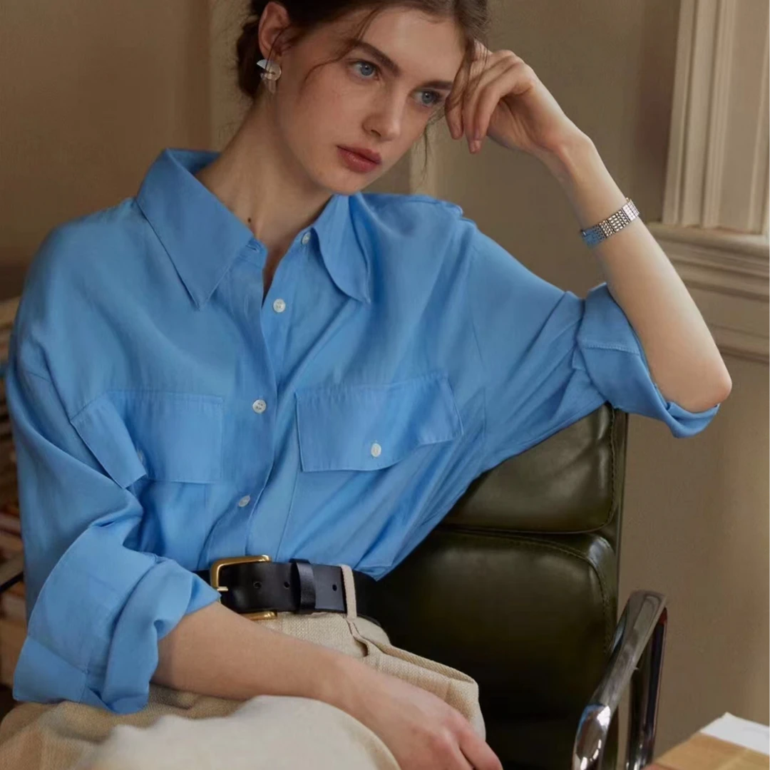 JY4CSC4108-时尚百搭印花衬衫女2025年新款上衣女