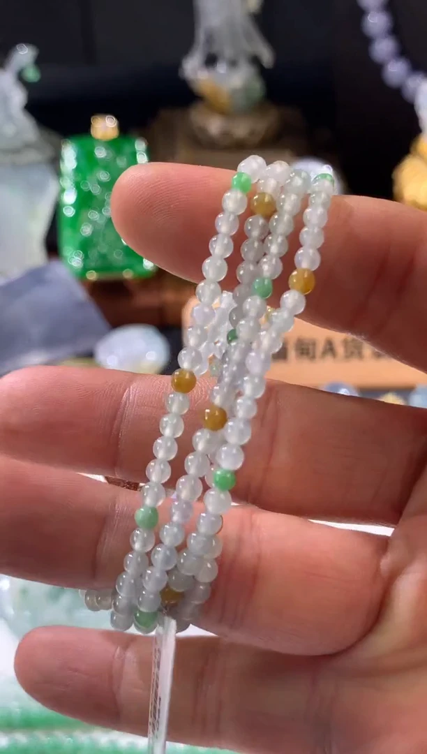 项链未镶嵌翡翠天然翡翠珠链