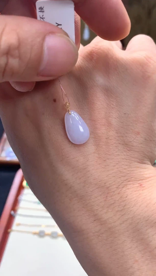 翡翠18K金镶嵌吊坠(不含链)福瓜