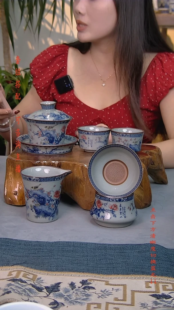 简装家用款5件套 老陶泥开片纹陶瓷茶具