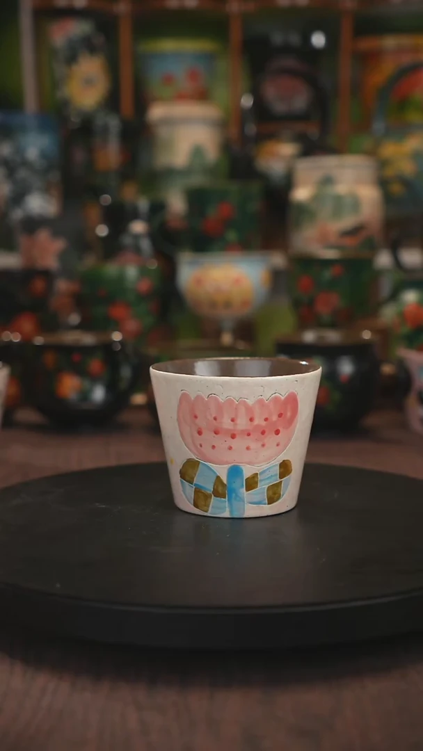 杯子手绘釉下彩