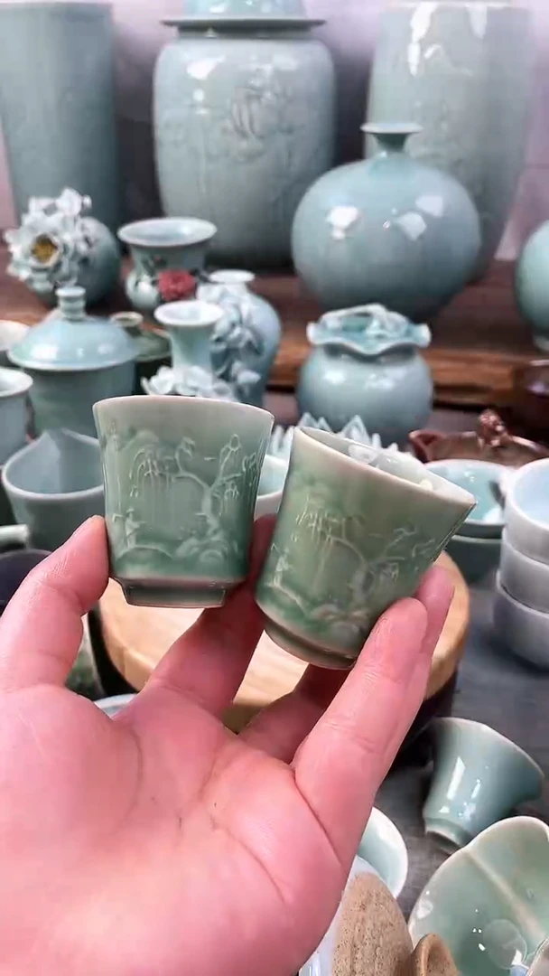 【闪购商品】2个 特价 微瑕 慧仙青瓷