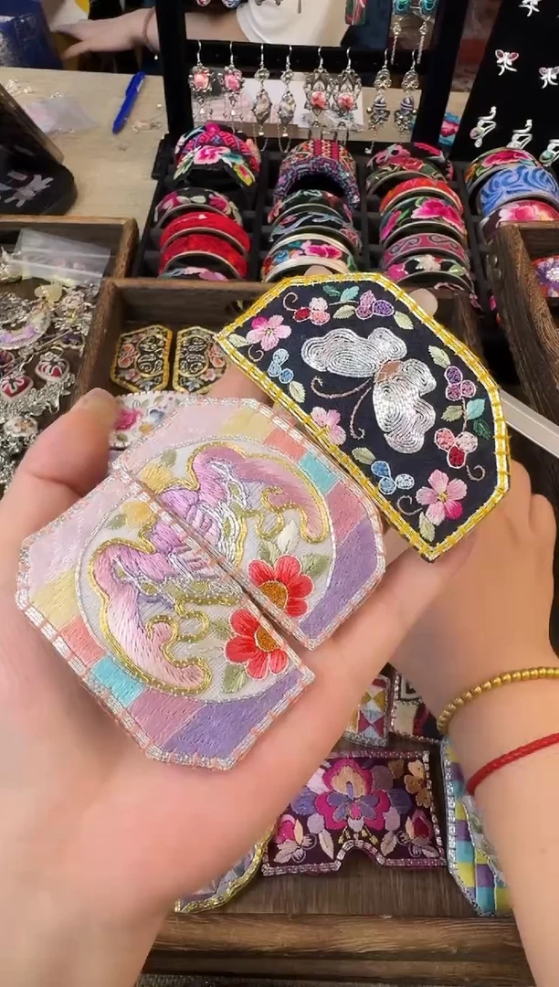 织绣艺枝独绣老绣饰品228