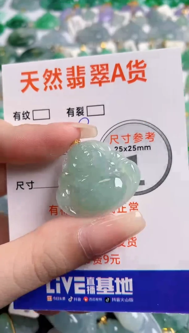 翡翠18K金镶嵌颈饰1002682748