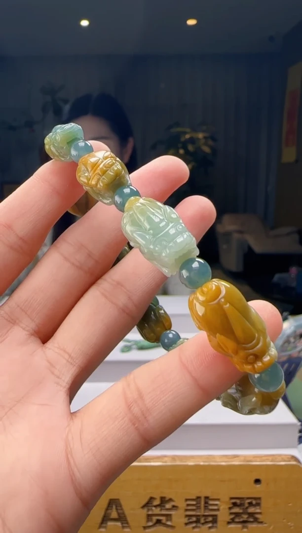 未镶嵌手串翡翠多样性发其一HH@@