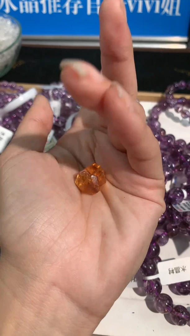 【闪购商品】水晶手链未镶嵌12号黄水晶随行配件