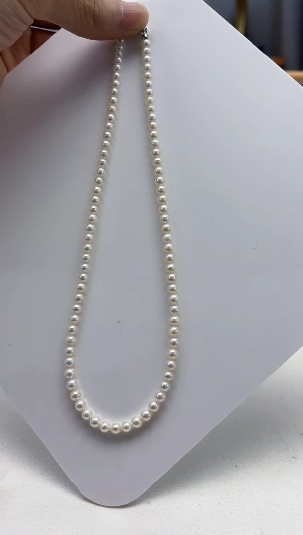 银S925镶嵌海水珍珠项链 海水akoya项链  ZG12