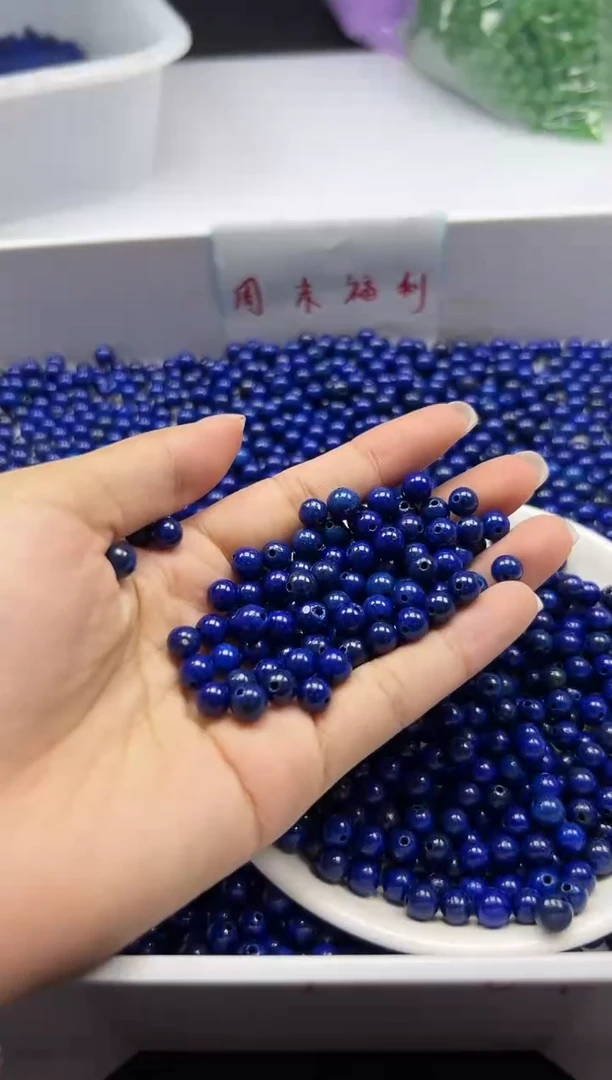未镶嵌颈饰玛瑙/玉髓w241青*金石6mm*30颗