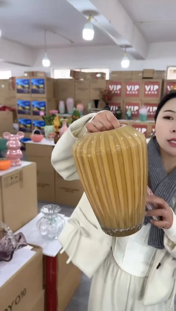 【闪购商品】琉璃瑞鸿花器早D-27