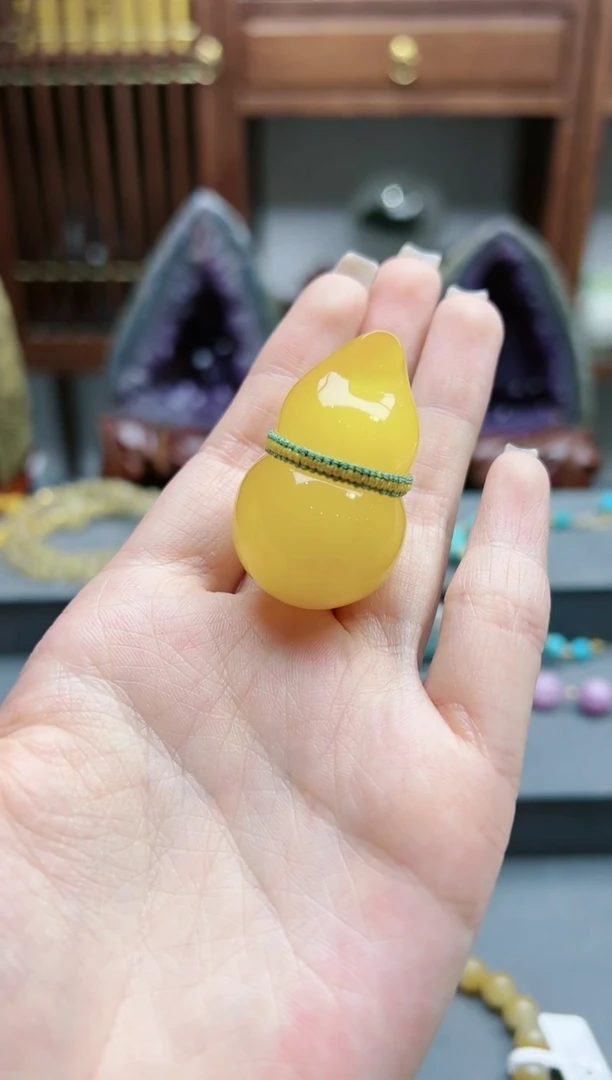 【闪购商品】蜜蜡裸石未镶嵌蜜蜡葫芦吊坠*1 DY