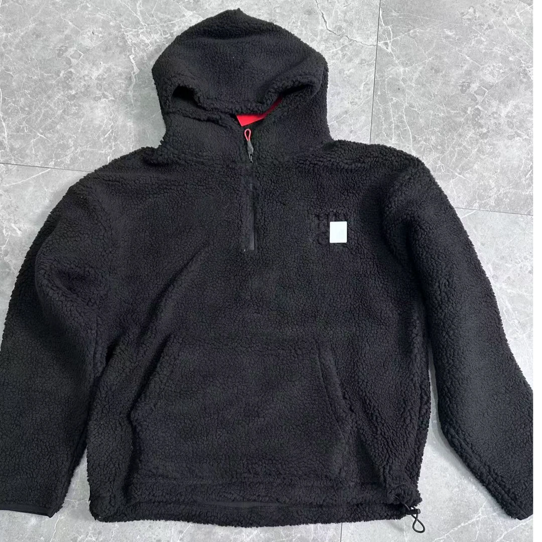 冬季保暖卫衣男士黑色白色休闲风百搭潮流毛毛衣