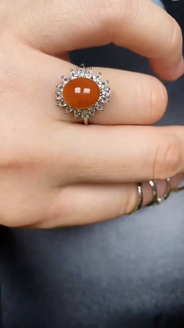 银S925镶嵌戒指翡翠2250