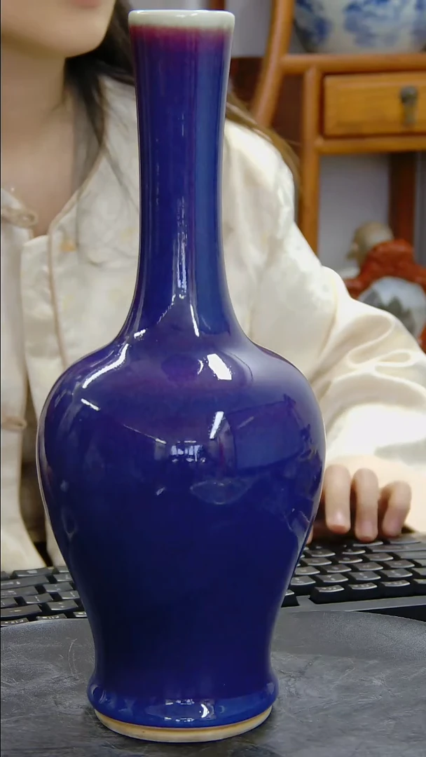 瓶窑变釉长颈瓶#B0023#