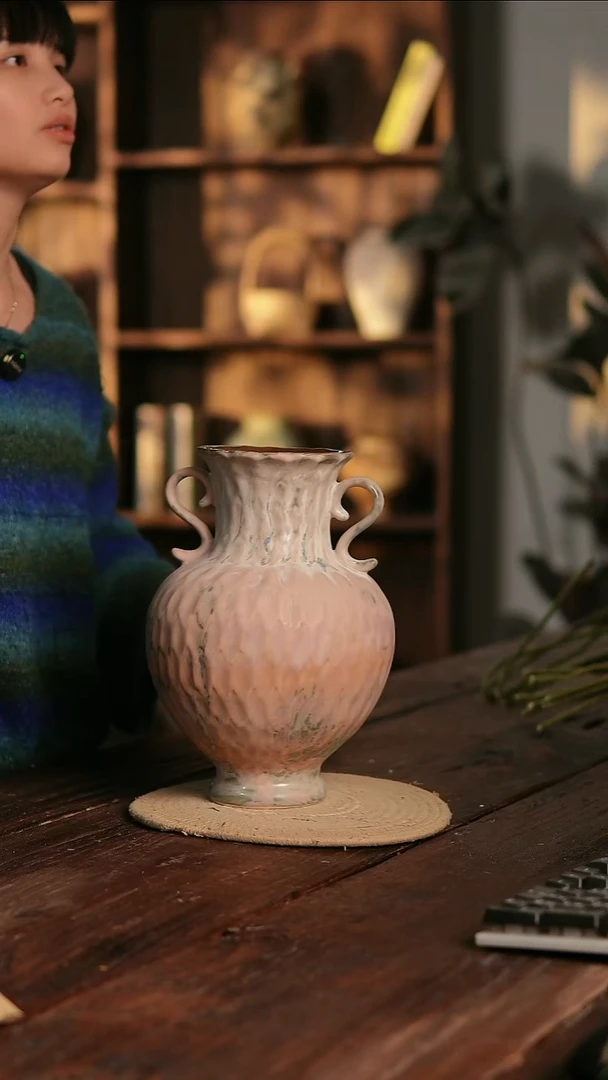 摆件6-384 陶瓷花器高27口径10