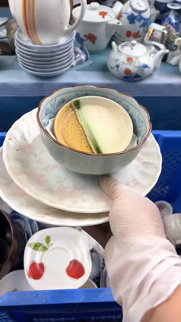 瓷片静**年英哥瓷器满19.9包邮