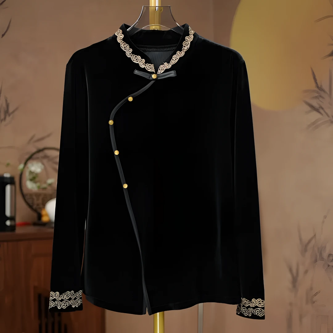 早春款2024韩版丝绒打底衫长袖气质宽松t恤韩绒上衣欧美大码女