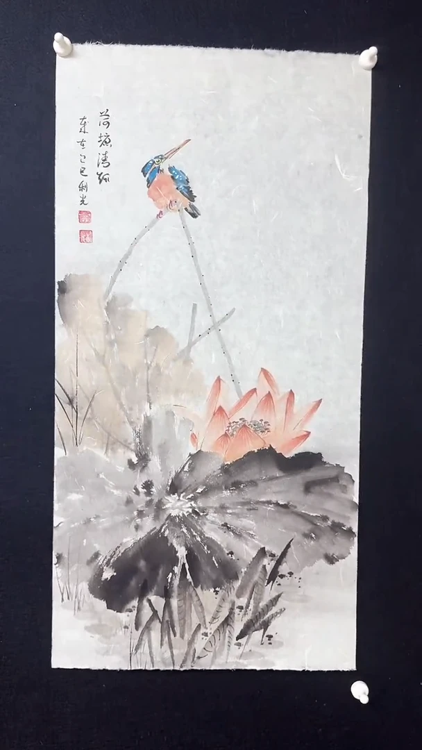 【闪购商品】国画水墨花鸟荷塘清趣