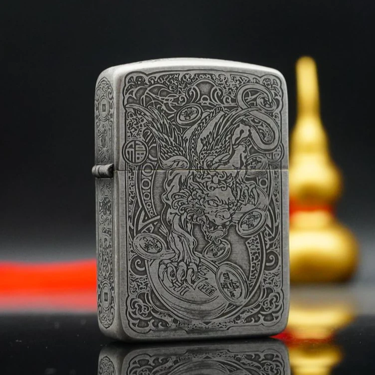 ZIPPO/之宝打火机XF 1941古银招财貔貅 经典男士防风DY9913FK