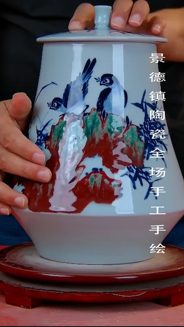 摆件手景德镇陶瓷 全场手工绘25