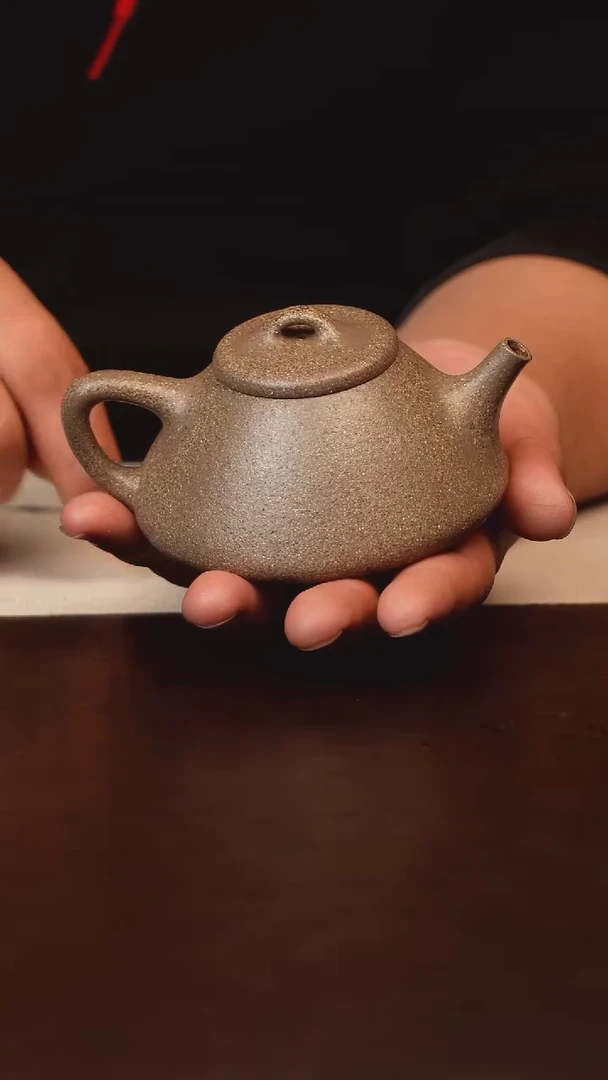 茶壶紫砂原矿紫砂青段石瓢