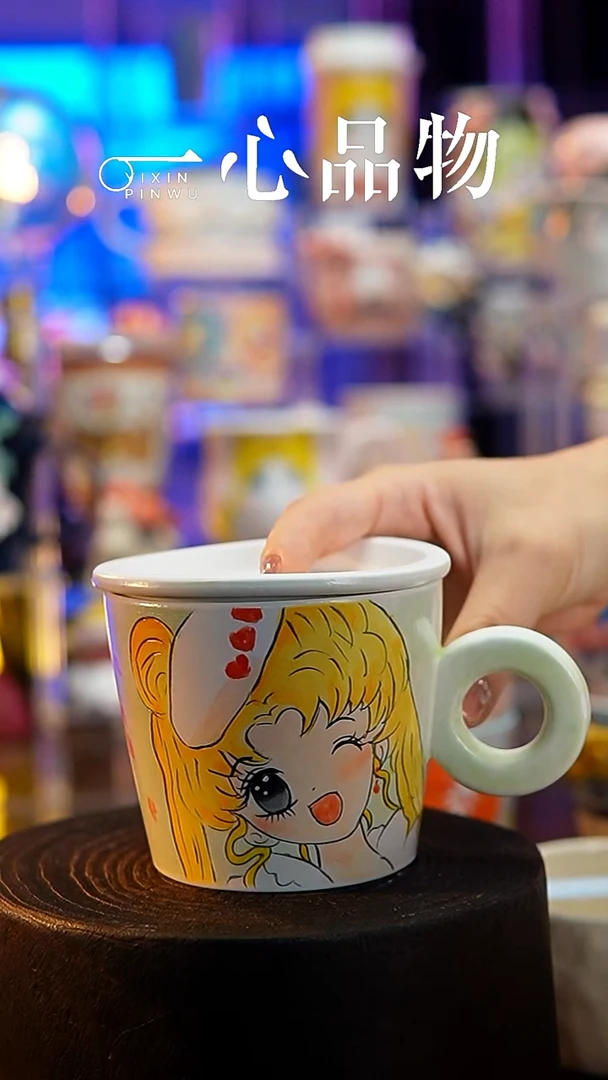 杯子瓷S193景德镇手工手绘杯子摆件