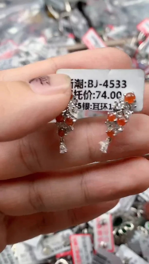 银S925镶嵌戒指翡翠天然A货缅甸翡翠