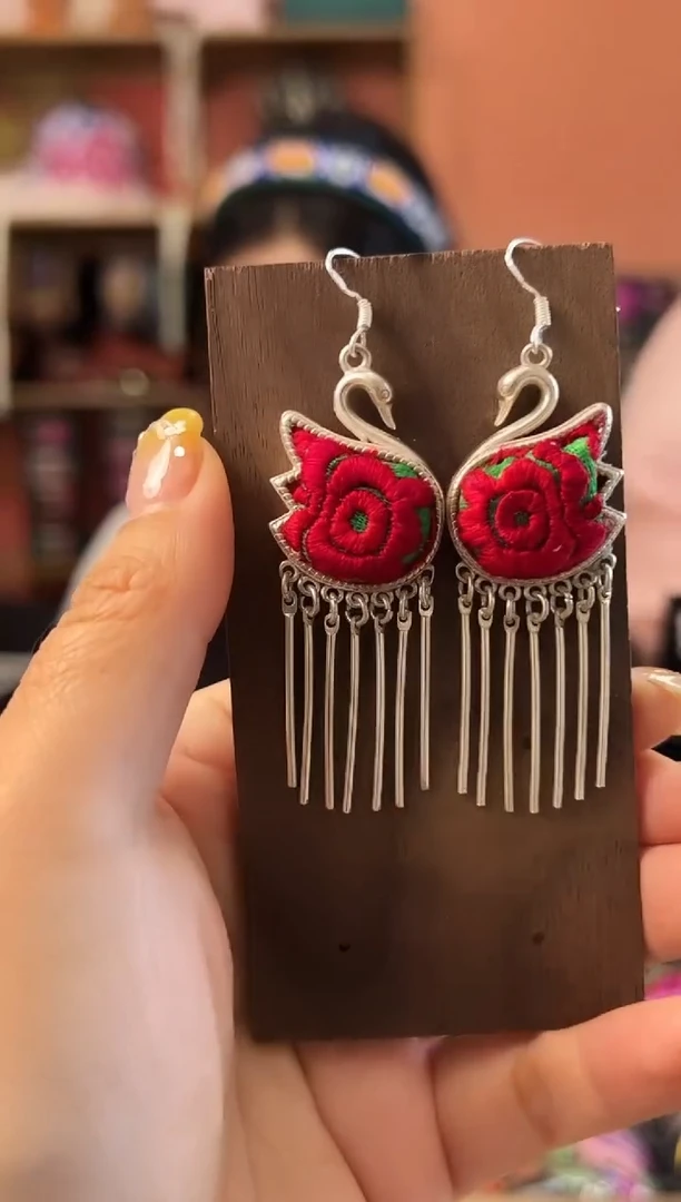 织绣艺枝独绣老绣饰品19