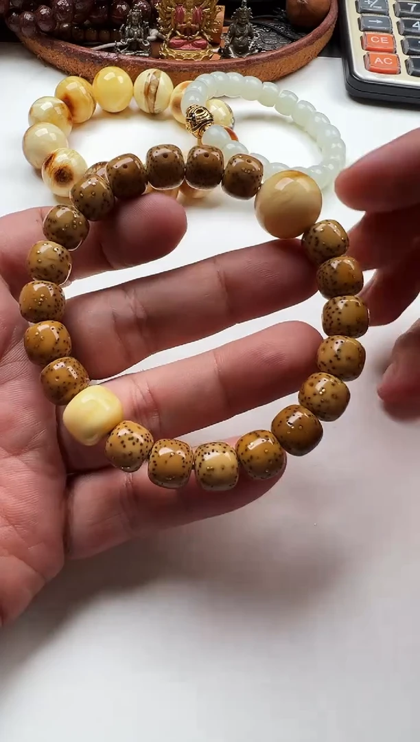 手串菩提足金镶嵌星月菩提
