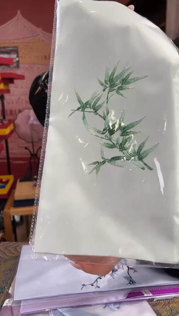 【闪购商品】刺绣苏绣100桑蚕丝丝巾