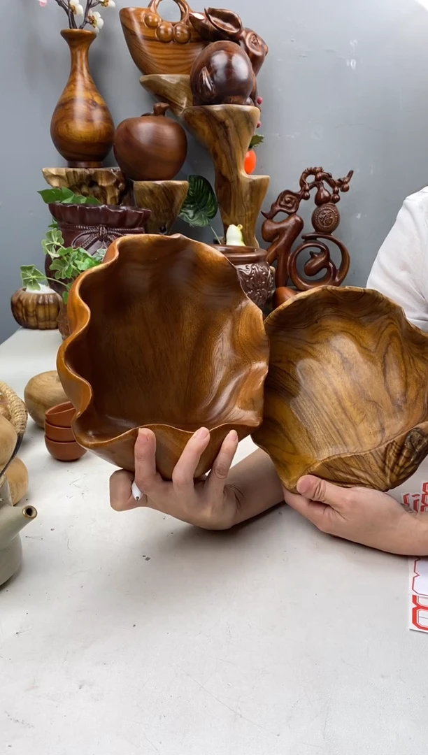 香樟木璘A16贝壳果盆*2/尺寸