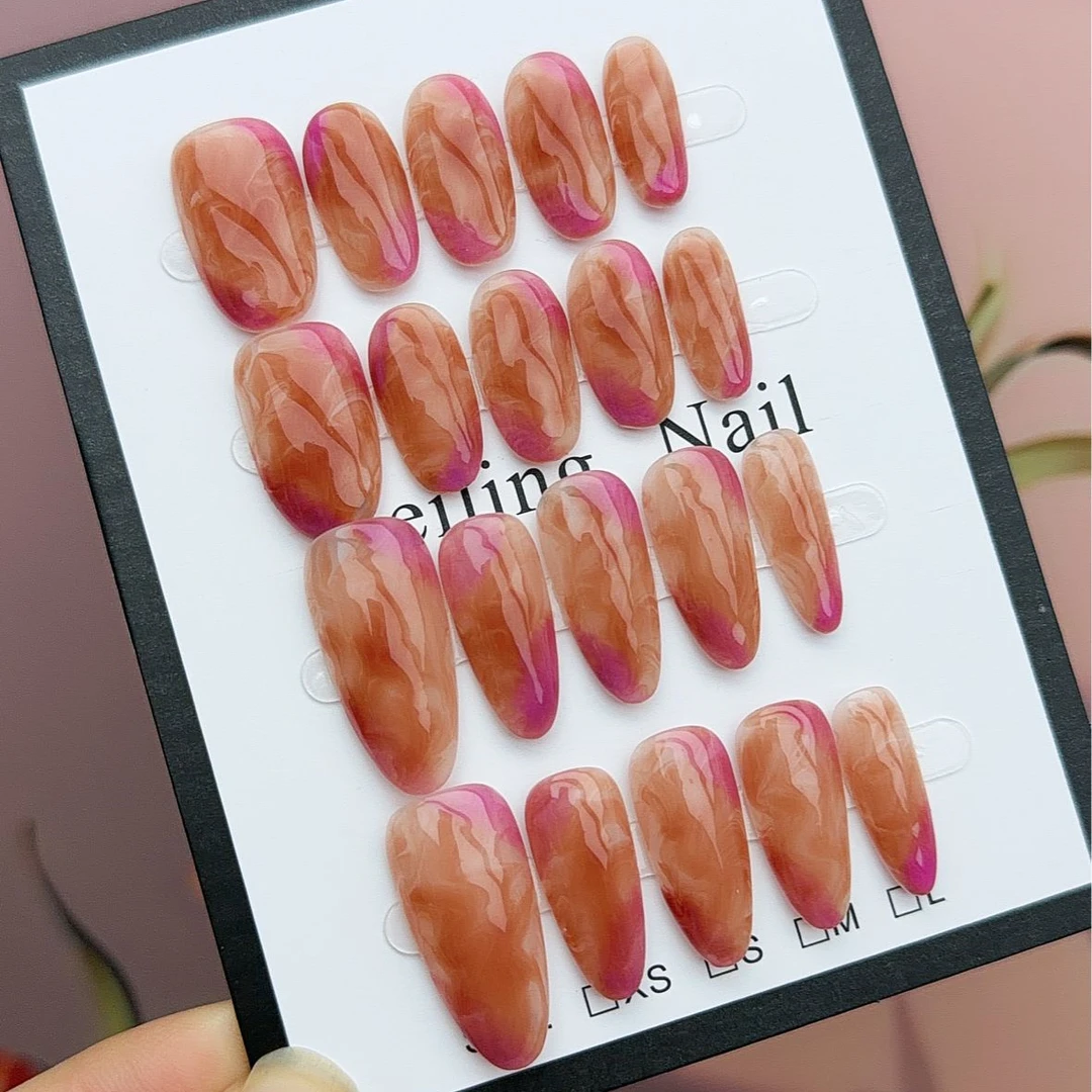 【A138紫霞】-简约日常穿戴甲美甲