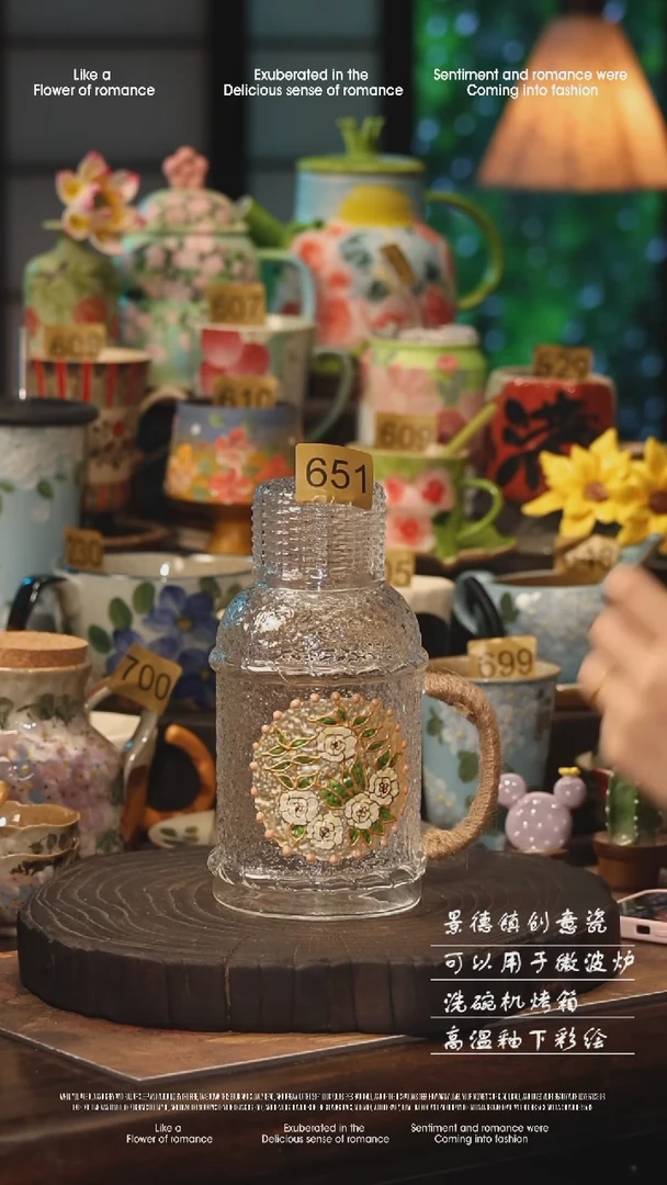 陶瓷景德镇高温釉下彩手工手绘款式