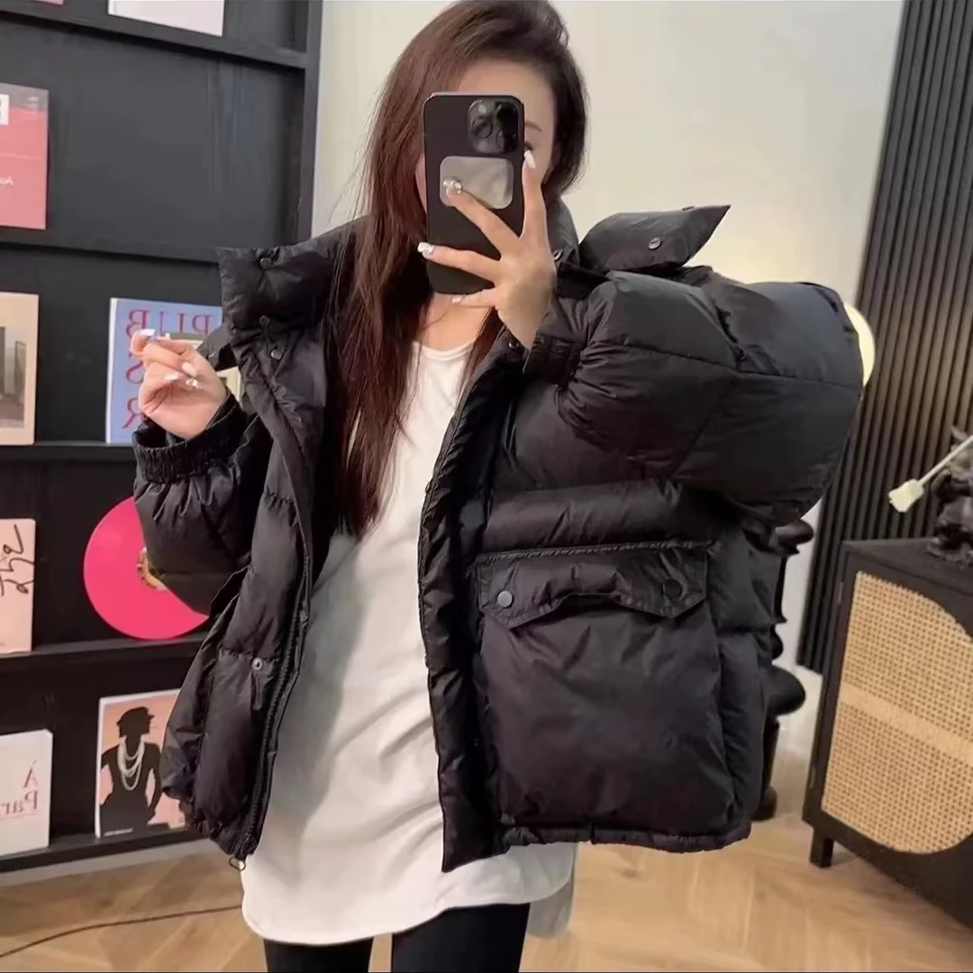 #5563短款连帽加厚小个子面包服-衣长70