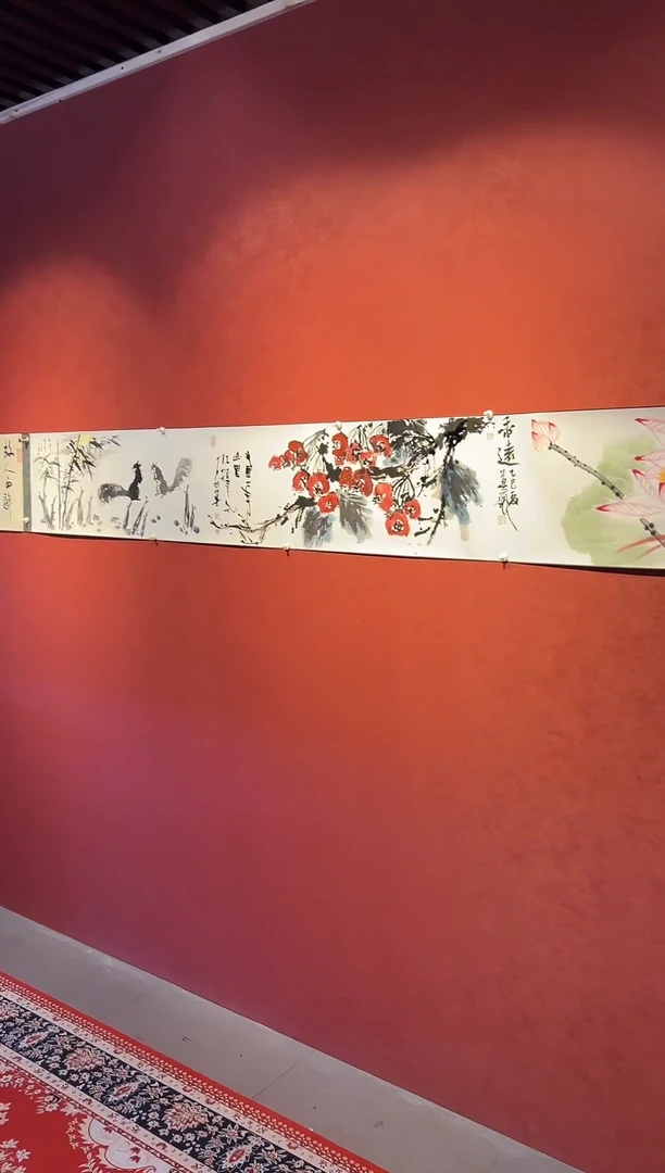 书法五位艺术家合作长卷