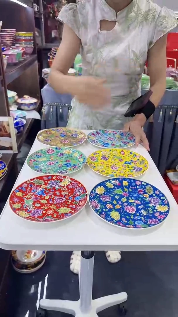 瓷片7英寸骨碟6个景德镇陶瓷