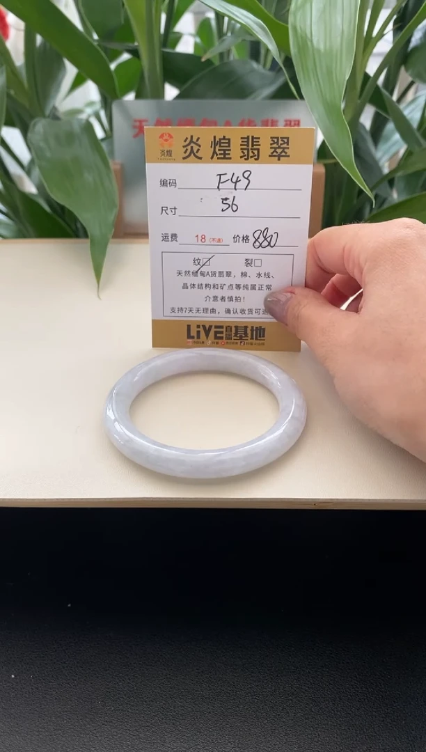 未镶嵌手镯翡翠圈口56编码F49