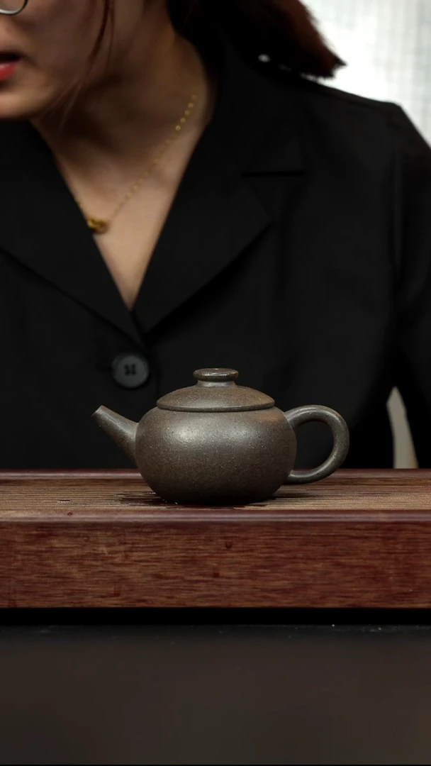 紫砂茶壶岩中泥三拼 小炮嘴巨轮