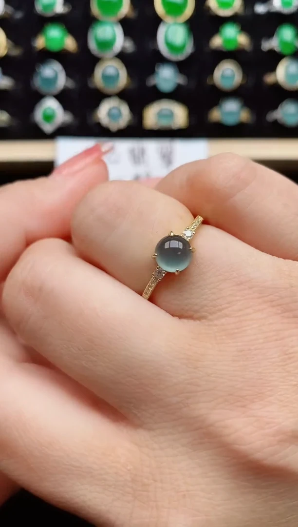 【闪购商品】翡翠戒指银S925镶嵌12121