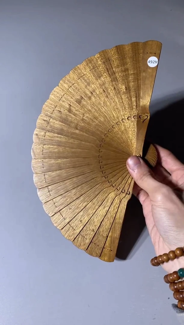 【闪购商品】金丝楠492号15cm金丝楠木小叶桢楠扇子
