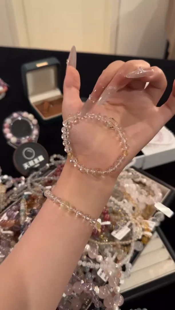水晶手链合金白水晶x1737
