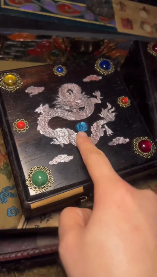 木---AM福利-复古工艺风--开/多彩龙谭木盒