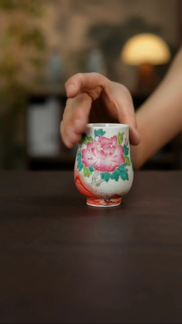 杯景德镇陶瓷杯碗柴烧多人