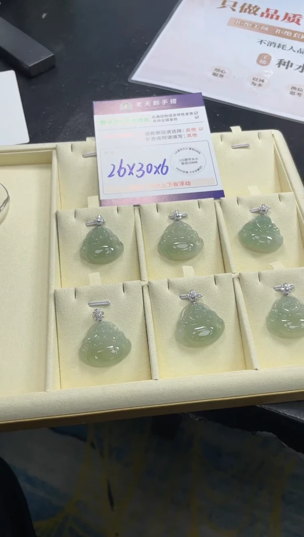 18K金镶嵌挂件翡翠高货佛公F17配链/多样性发其一ZBCP