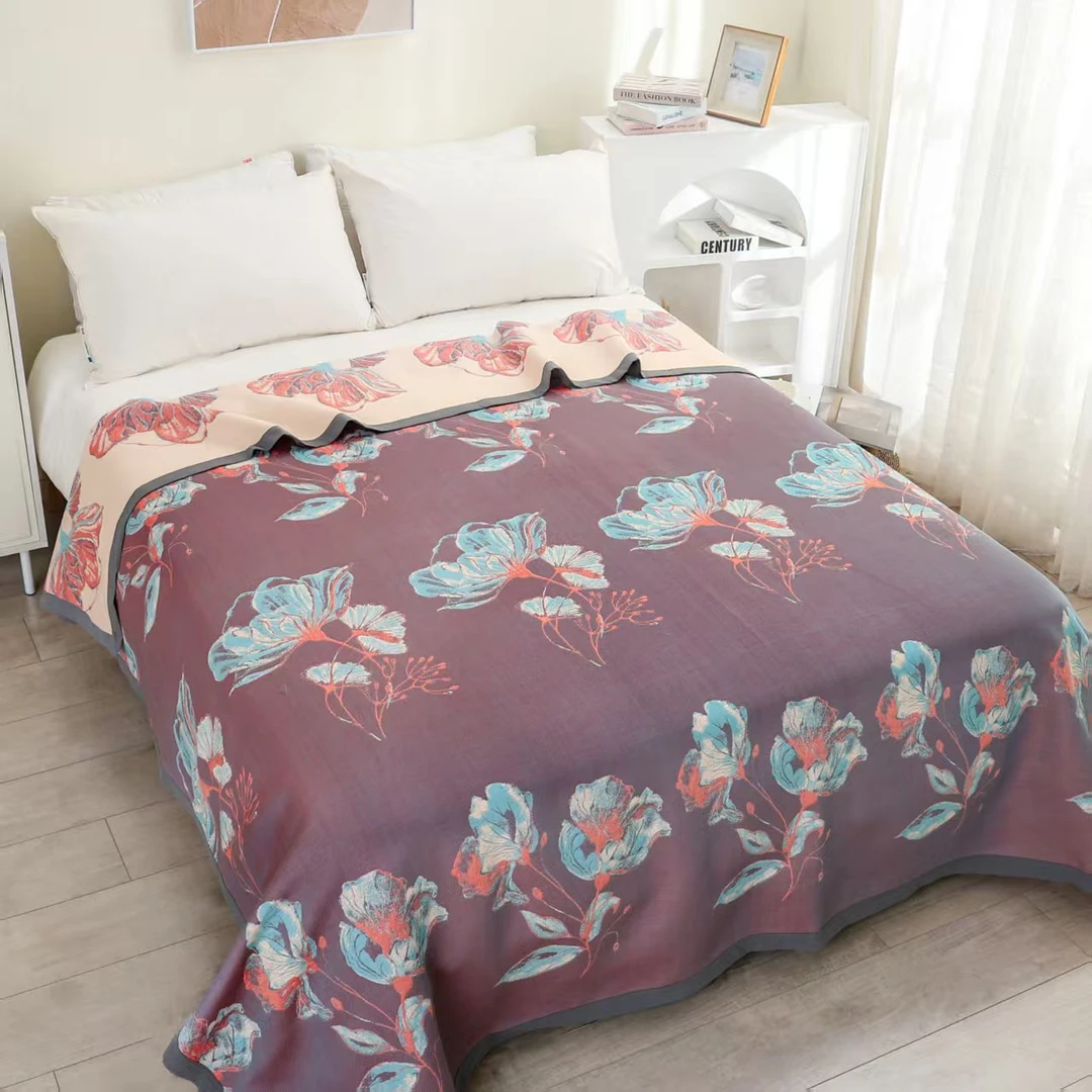 【品牌尾单】轻奢纱布盖毯--岚语230*250