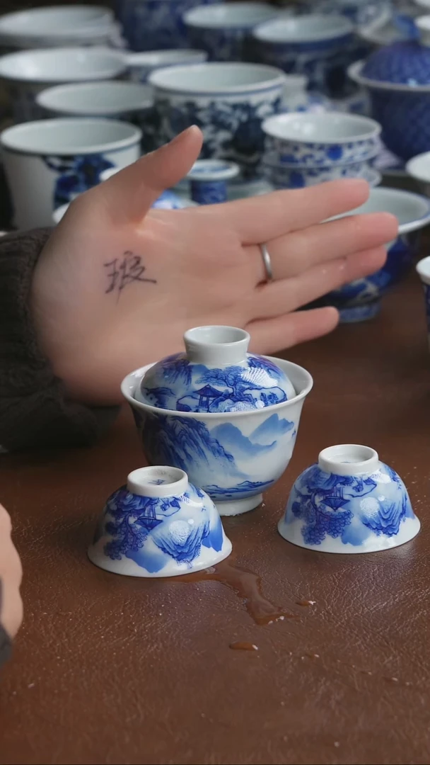 景德镇高端茶器景德镇墨奈手工手绘