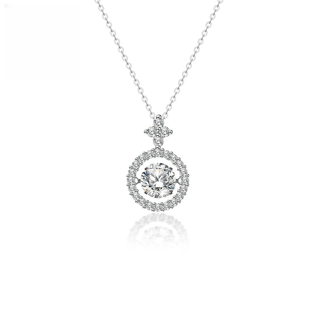 奢米欧 SHMOY 链子925银莫桑石 【大奇专享】灵动吊坠1克拉