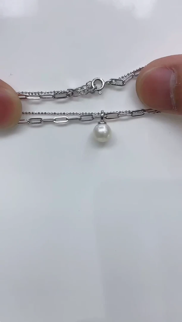 【闪购商品】海水珍珠手链银S925镶嵌海水珍珠手链